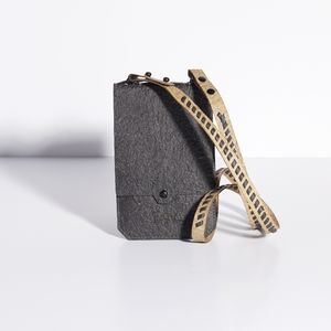 Zanj phone Purse with Thin Kariba Strap Black